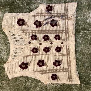 Handmade crochet vest One size